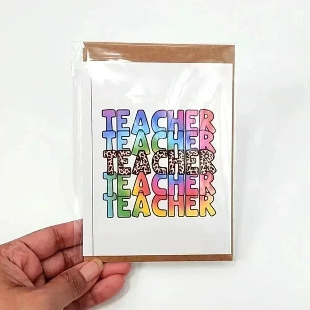 Teacher Handmade‎ Blank Greeting Card 4x6